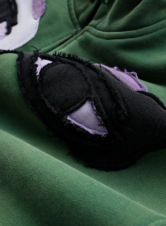 Зип-худи KidSuper Patchwork Face Green