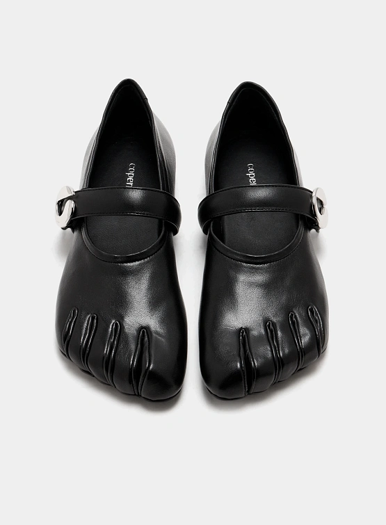 Женские балетки Coperni Five-Toe Ballerina Belt Black