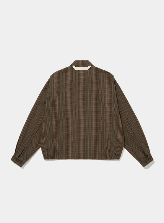 Овершот MERELY MADE Premium Banshu-Ori Fringe Check Brown