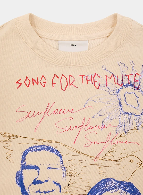 Свитшот Song for the Mute "Sketchbook" Relaxed Ivory