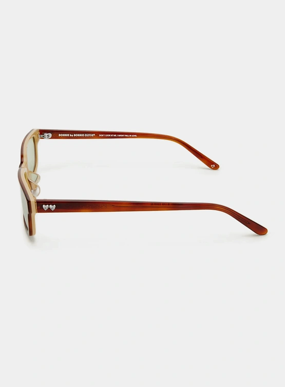 Очки Bonnie Clyde Boyfriend 2 Layered Brown Demi & Green Tint