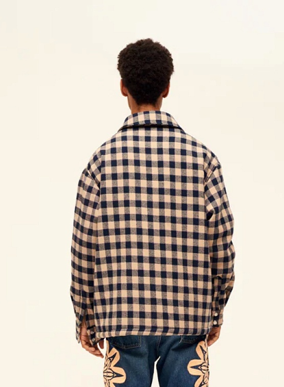 Рубашка Bluemarble Plaid Padded Overshirt Navy