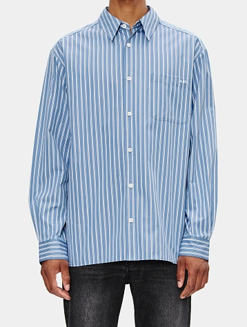 Рубашка A.P.C. Malo Logo Blue