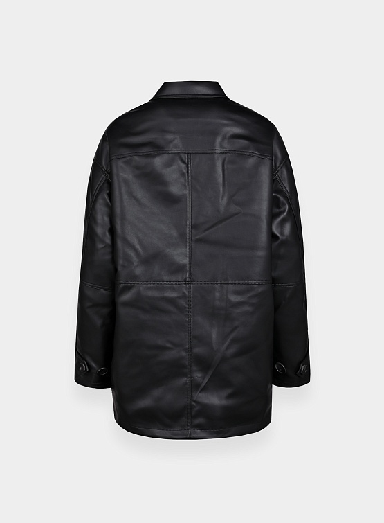Женская куртка System Studios Fake Leather Padded Black