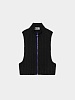 Женский жилет OPEN YY Ribbed Zip Knit Vest Black