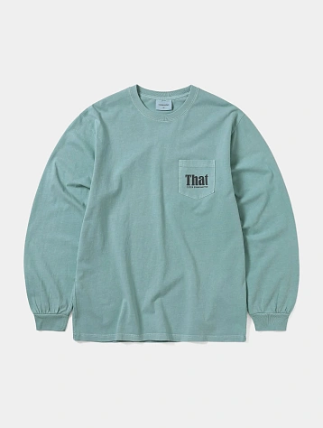 Лонгслив thisisneverthat That Pocket L/S Tee Light Teal