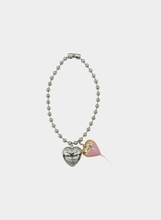Ожерелье Ottolinger Otto Heart Necklace Silver/Pink