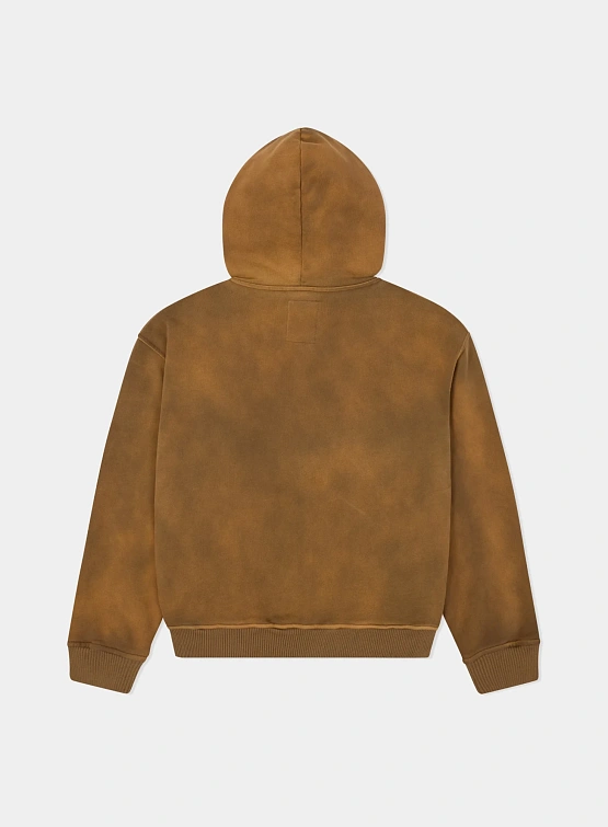 Зип-худи KidSuper Patchwork Face Heavyweight Dark Brown