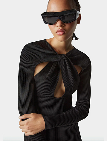Женское платье Coperni Twisted Cut-Out Knit Dress Black