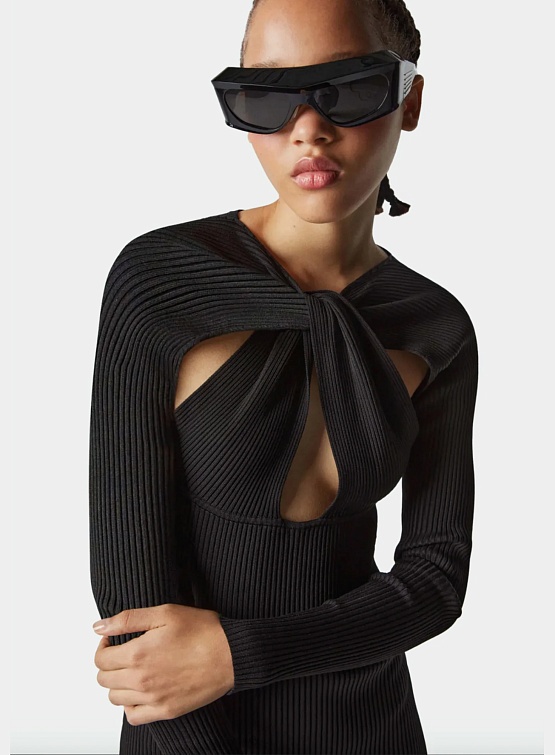 Женское платье Coperni Twisted Cut-Out Knit Dress Black