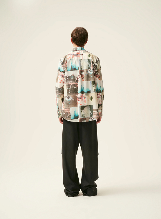 Рубашка Bluemarble Oversized Poplin Shirt With ''Space Memory"