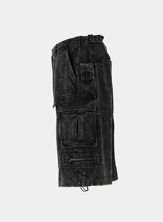 Шорты JUUN.J Panelled Denim Shorts Black