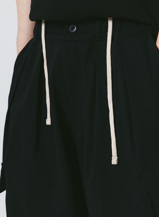Шорты ANGLAN Oblique Cargo Half Pants Black