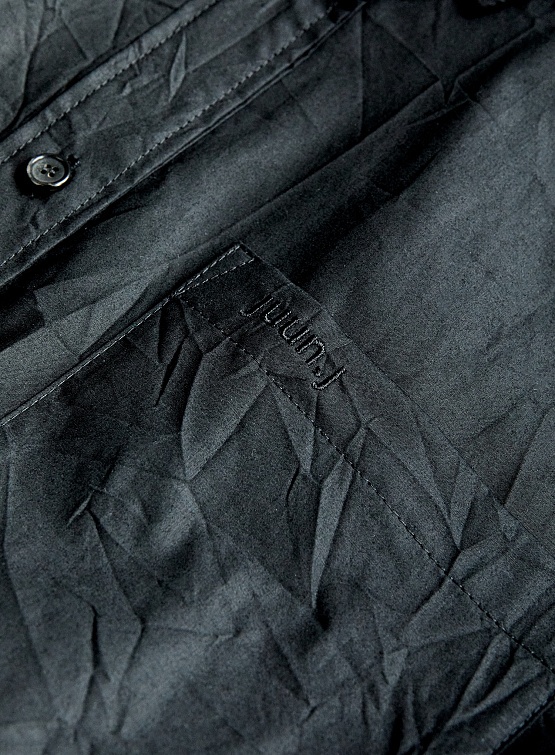 Женская рубашка JUUN.J Overfit Shirt Light Crack Detail Black