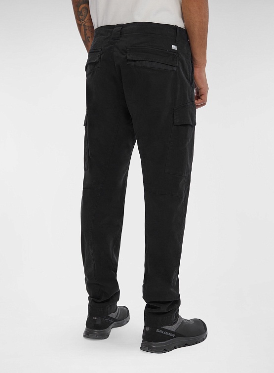 Брюки C.P. Company Stretch Sateen Cargo Black