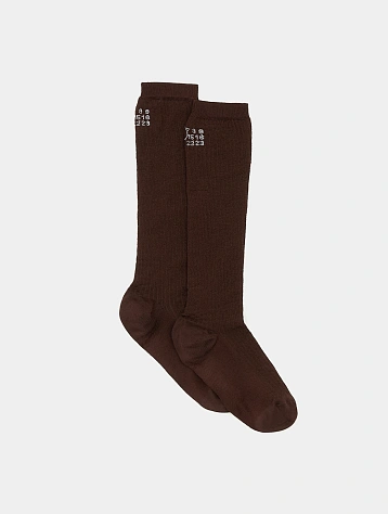 Носки MM6 Maison Margiela Bootleg Coffee Brown