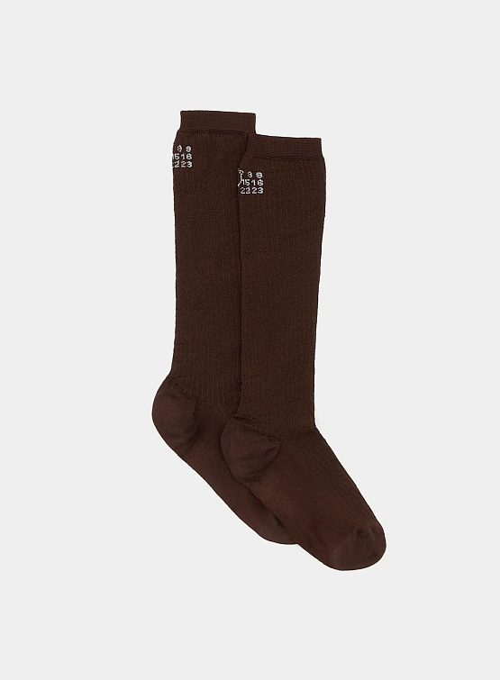 Носки MM6 Maison Margiela Bootleg Coffee Brown
