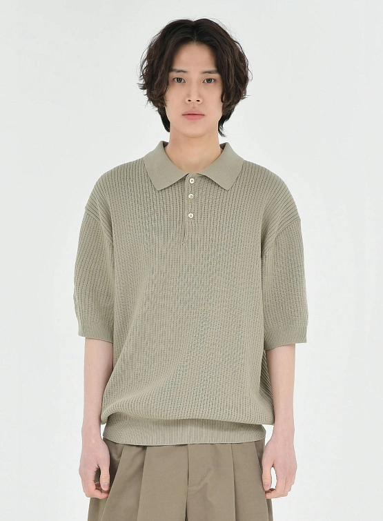 Поло BROWNYARD Knit Polo Shirt Vintage Khaki