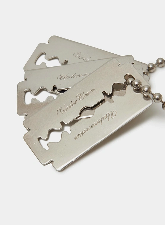Ожерелье UNDERCOVER Brass Ball Laser Engraved Logo Charm Silver