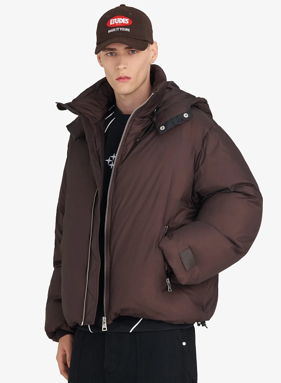 Пуховик Études Boxy Down Jacket Dk Brown