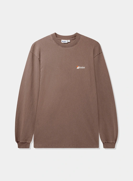 Лонгслив Butter Goods Pigment Dye L/S Tee Chestnut