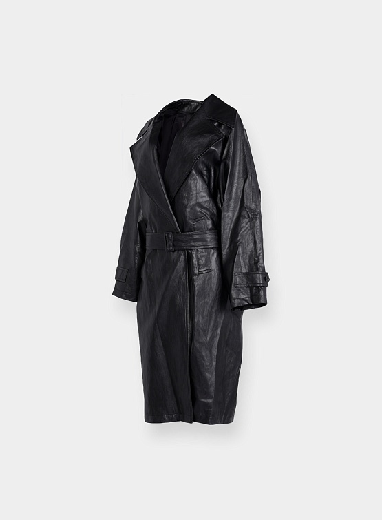 Плащ System Studios Belted Trench Coat Black