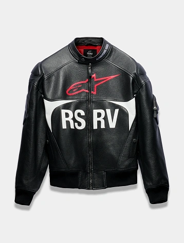 Кожаная куртка ALPINESTARS RSRV The Chief Bomber Blk/Wh/Red