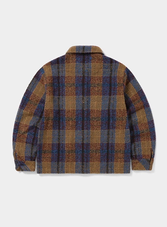 Рубашка thisisneverthat Boucle Check shirt Blue