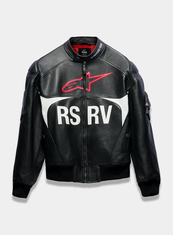 Кожаная куртка ALPINESTARS RSRV The Chief Bomber Blk/Wh/Red
