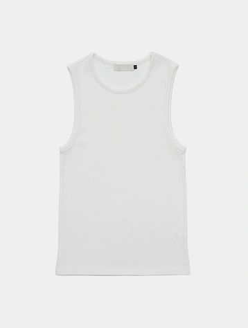 Топ AMOMENTO Round Neck Sleeveless Top White