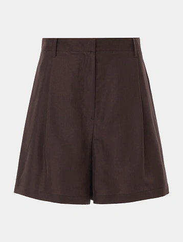 Женские шорты Recto Washed Habutai Silk Detail Shorts Brown