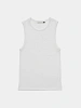 Топ AMOMENTO Round Neck Sleeveless Top White