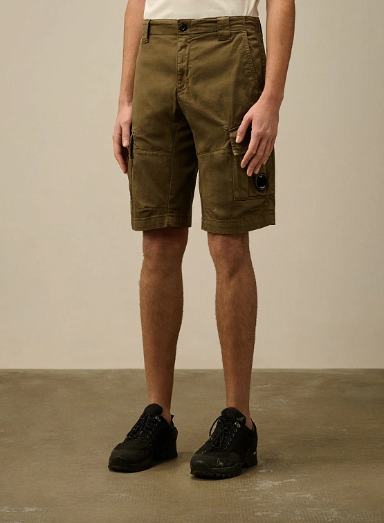 Шорты C.P. Company Stretch Sateen Cargo Ivy Green
