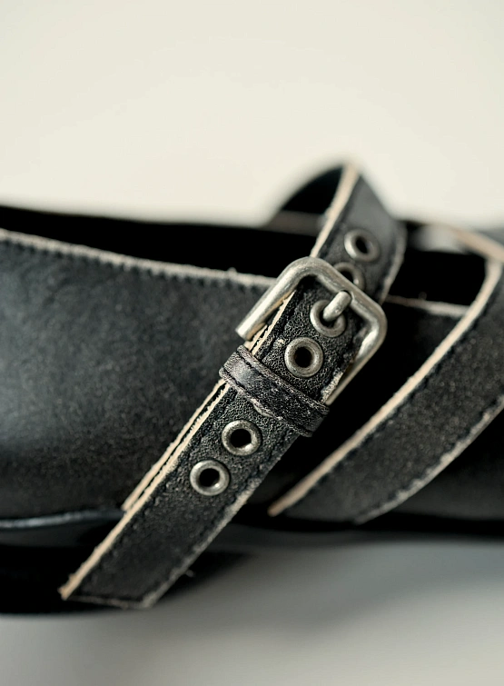 Женские Балетки OPEN YY Cross Buckle Ballet Flats Grey