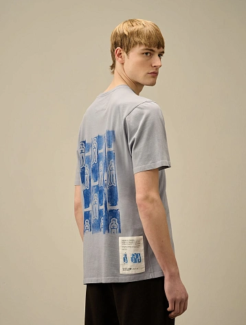 Футболка C.P. Company 24/1 Jersey Front And Back Logo Lavander Violet