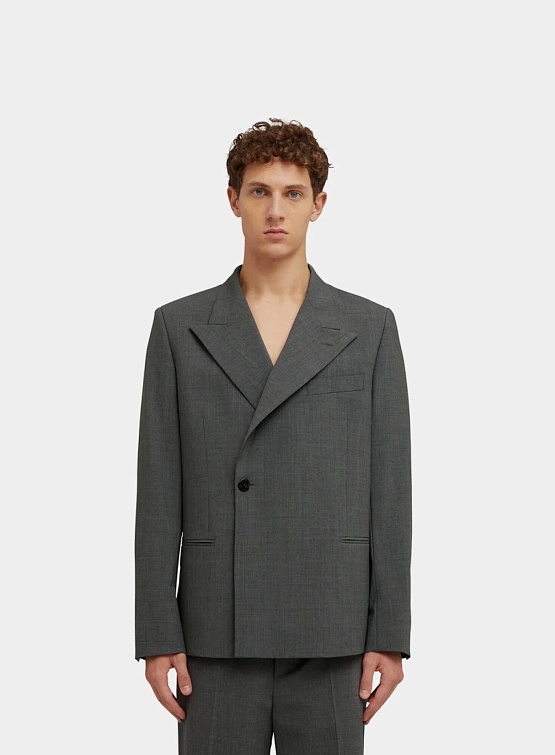 Пиджак MSGM Wool Blazer Grey