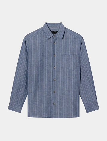 Рубашка A.P.C. Malo Blue