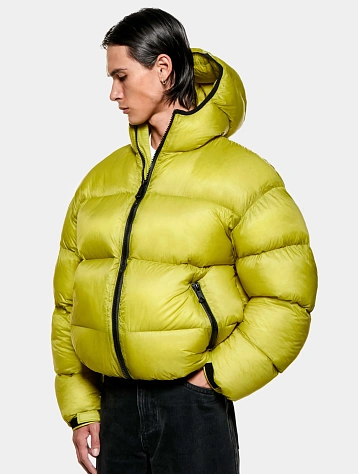 Пуховик MKI MIYUKI ZOKU Translucent Hooded Bubble Chartreuse