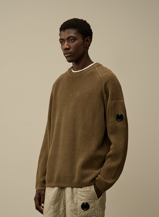 Джемпер C.P. Company Cotton Chenille Crewneck Knit Walnut