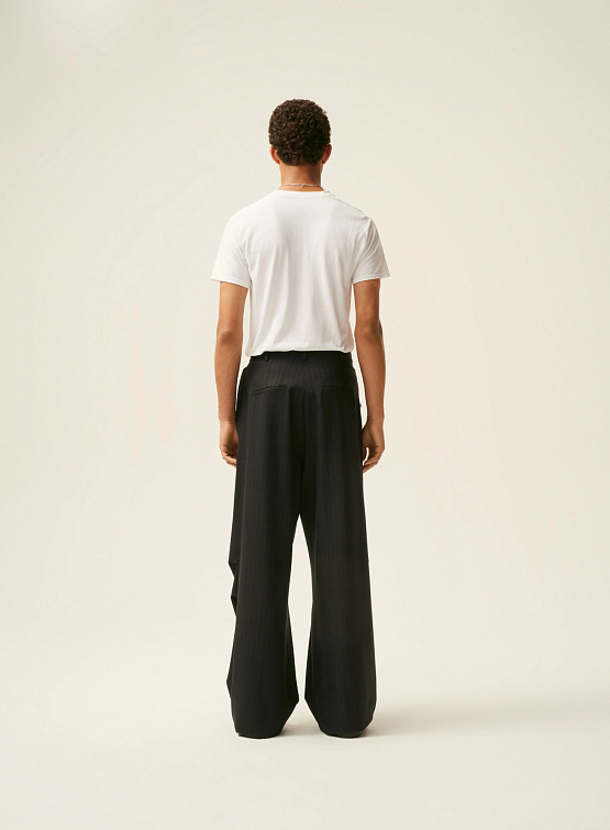 Брюки Bluemarble Parachute Pants In Pinstriped Grey