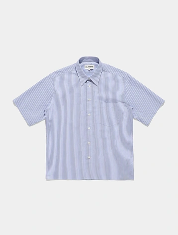 Рубашка HAL STUDIOS Striped S/S Overshirt Ballad Bleue