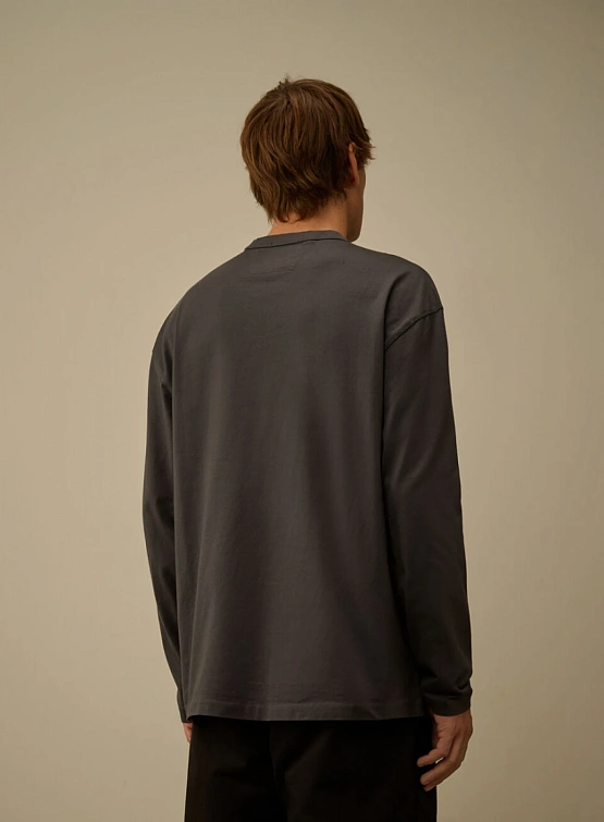 Лонгслив C.P. Company Mercerized 30/2 Jersey Twisted Dark Shadow