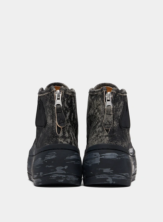 Женские кеды R13 Kurt High Top Distressed Black