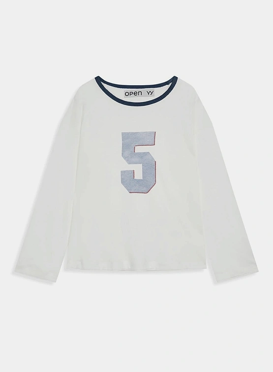 Женский лонгслив OPEN YY NO. 5 Oversized Linen White