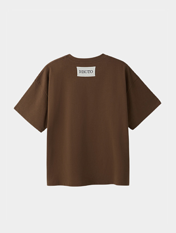 Футболка Recto Jacquard Logo Cotton Vintage Brown