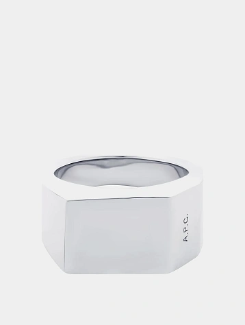 Кольцо A.P.C. Minimal Signet Ring Argent