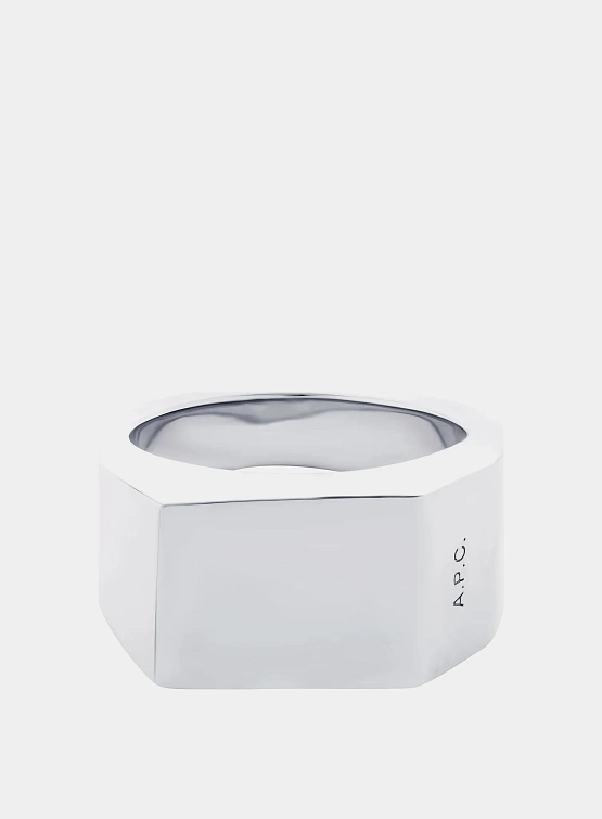 Кольцо A.P.C. Minimal Signet Ring Argent