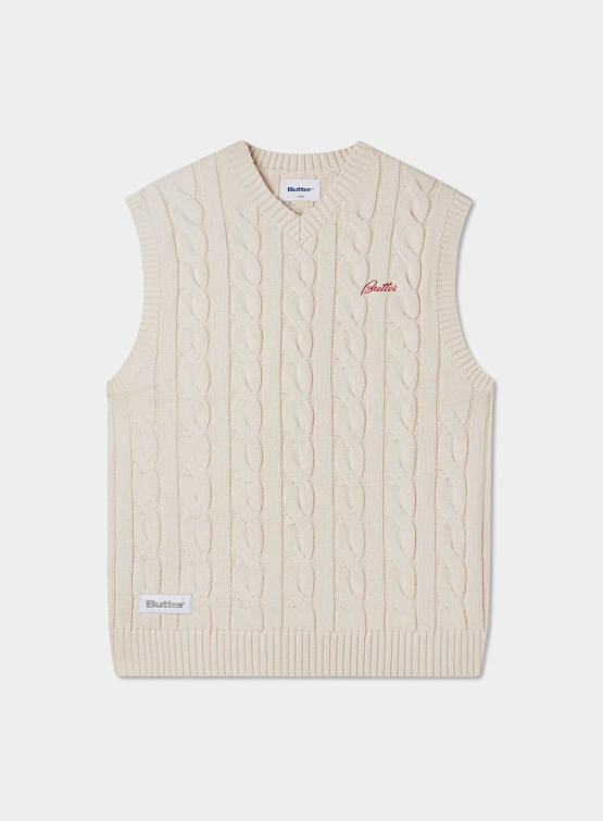 Жилет Butter Goods Cable Knit Vest Bone