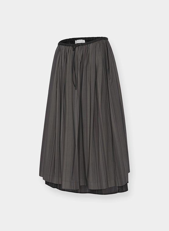 Женская юбка AMOMENTO Stripe Layered Brown