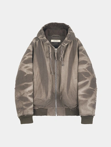 Бомбер JIYONGKIM Sun-Bleached Raw Edged Work Brown